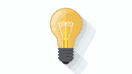 Light bulb - vector icon with shadow Flat vector 