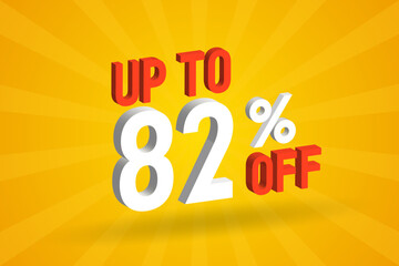Up To 82 Percent off 3D Special promotional campaign design. Upto 82% of 3D Discount Offer for Sale and marketing.