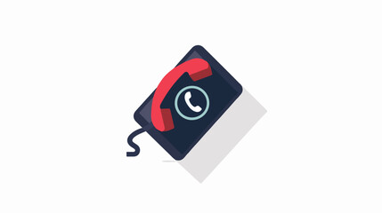 Phone call icon Flat vector isolated on white background