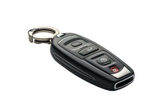 Unlocking Possibilities: Car Key Chain Remote Control. On a White or Clear Surface PNG Transparent Background.
