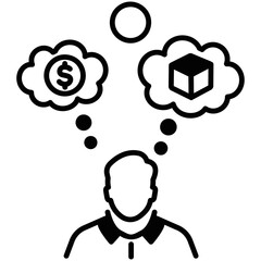 Customer interest line icon, editable designs 