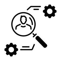 Executive research icon in outline style 