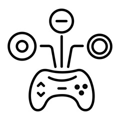 Grab this linear icon of game tokens 