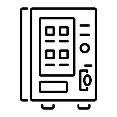 A well-designed linear icon of vending machine 