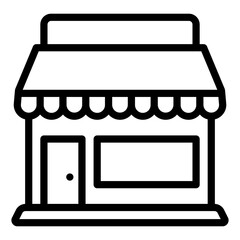 Single store icon in outline style