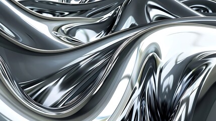 Metallic chrome holographic illustration background texture.