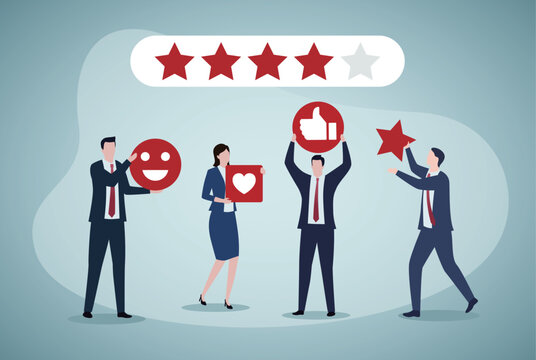 Feedback, Customer Support Related Modern Flat Design Style Vector Illustration