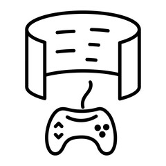 Ready to use linear icon of a vr game 