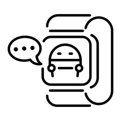 Fototapeta premium Handy line style icon of a smartwatch 
