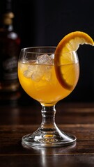 Whiskey Sour Cocktail at the beach bar.