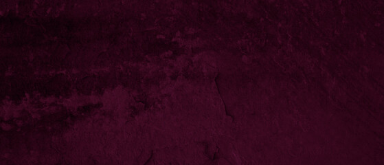 Abstract dark pink painted colored concrete stone texture background banner panorama