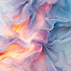 Obraz premium High-resolution abstract 8K artwork featuring a smooth blend of pastel tones and fluid shapes suggesting serenity and creativity
