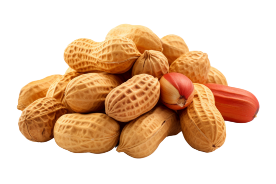 A Red Mystery: Peanuts Puzzled. On a White or Clear Surface PNG Transparent Background.