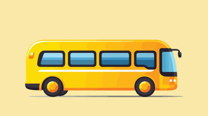 Obraz na płótnie Canvas Transport bus icon of editable flat design. Flat vector