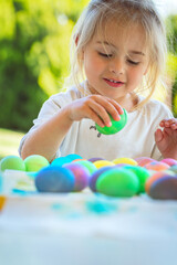 Happy Baby Coloring Easter Eggs - 767787106
