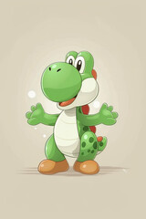Yoshi Super Mario Vector Graphic Design