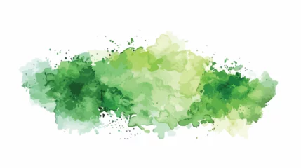 Foto op Plexiglas Watercolor stain of summer natural delicate green col © Mishab