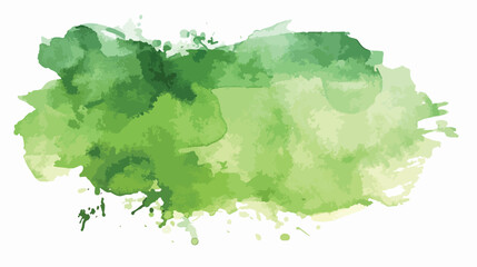 Watercolor stain of summer natural delicate green color - obrazy, fototapety, plakaty