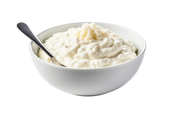A Spoonful of Cloud: Whipped Cream Delight. On a White or Clear Surface PNG Transparent Background.