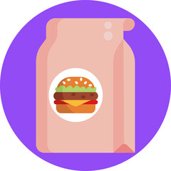 The Take Away Bag icon in the Street Food category signifies quick bites and convenient dining options for busy urbanites. - obrazy, fototapety, plakaty