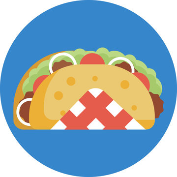 Savor the zest of Mexico with our Taco icon, a symbol of street food culture celebrated worldwide.