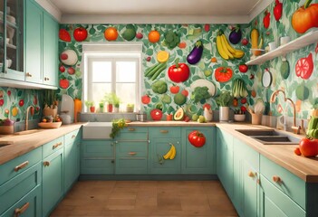 interior of a kitchen