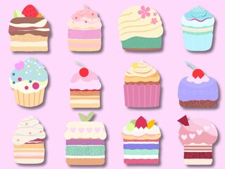 ケーキの背景素材C-2