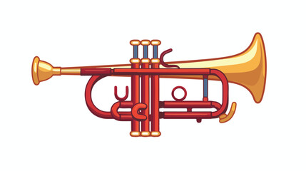 April fools trumpet icon design flat vector