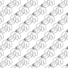 Seamless background with hand drawn elements. Vector texture.