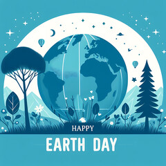 World Earth day concept background, World earth day banner design, Generative AI