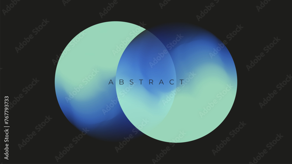 Poster abstract defocused spheres. color gradients. set of blurred color round shapes for creative graphic 