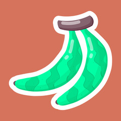 Banana Fruit Flat Stickers 
