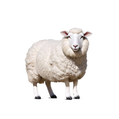 Fototapeta premium a white sheep on a transparent background