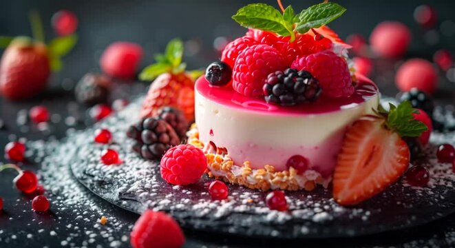 Strawberry Cheesecake Delicious raspberries