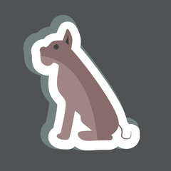 Sticker Dog. suitable for animal symbol. simple design editable. design template vector. simple symbol illustration