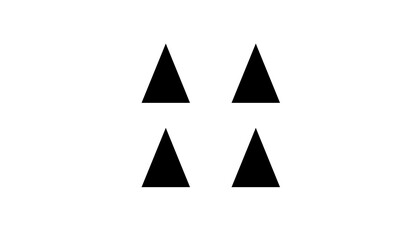 four triangles of black on a white background