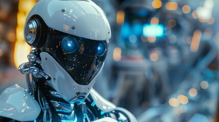 Fototapeta premium Artificial Intelligence Computer cinematic style whoing the advance in technology, Cinematic style, poster