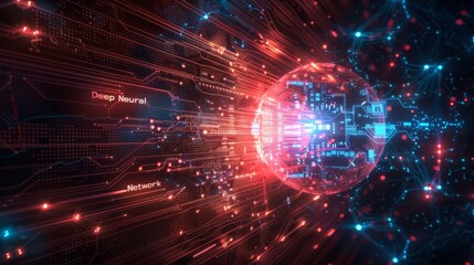 Fototapeta premium Artificial Intelligence Computer cinematic style whoing the advance in technology, Cinematic style, poster 