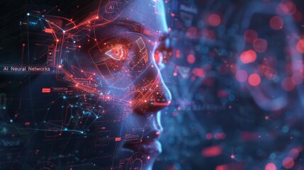 Artificial Intelligence Computer cinematic style whoing the advance in technology, Cinematic style, poster
