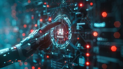Artificial Intelligence Computer cinematic style whoing the advance in technology, Cinematic style, poster
