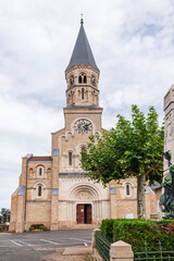 Fototapeta na wymiar Romaneche-Thorins is commune in Bourgogne-Franche-Comte region in eastern France.