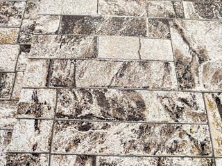 Variegated Stone Wall Texture in Natural Light. Background, texture, pattern, copy space