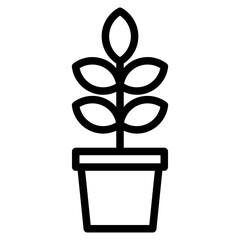 plant, flower in pot icon