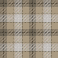Plaid (tartan) seamless pattern. Brown, tan and gray. Scottish, lumberjack and hipster fashion style.