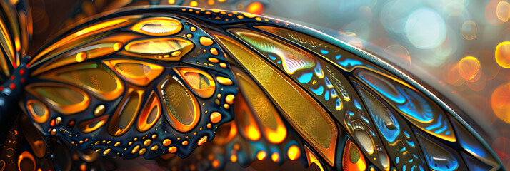 Intricate patterns on a butterfly's wing, representing transformation and personal growth