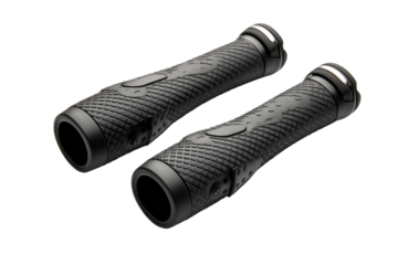 Shadows of Strength: A Duo of Onyx Grips. On a White or Clear Surface PNG Transparent Background.