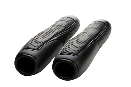 Shadows of Strength: Black Grips Embracing Light. On a White or Clear Surface PNG Transparent Background.