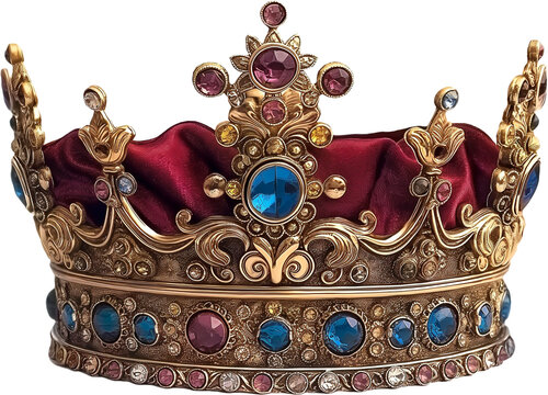 Royal crown isolated . Ai generated image.