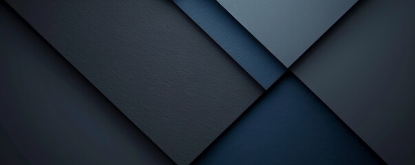 A sophisticated black-blue backdrop with matte finish, dynamic geometric forms, depth, and perspective.