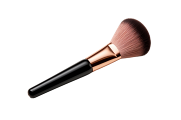 Whispers of Beauty: A Makeup Brush Dance. On a White or Clear Surface PNG Transparent Background.